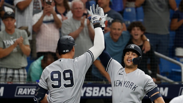 Jose Trevino on go-ahead homer, 06/22/2022