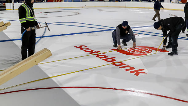 Scotiabank logo on ice, Getty Images Scotiabank logo on ice