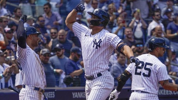 Judge, Stanton homers lift Yankees over Athletics