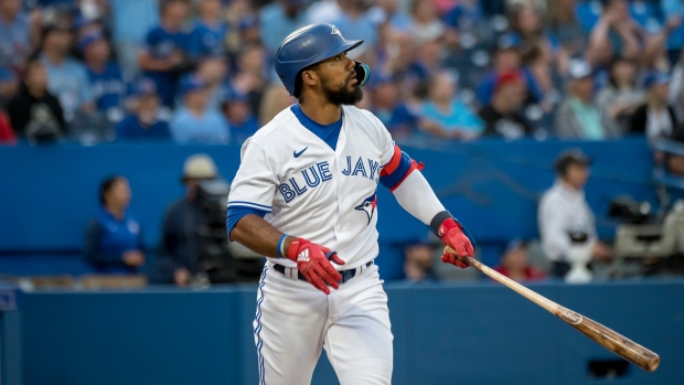 Teoscar Hernandez Toronto Blue Jays out Saturday foot injury | TSN