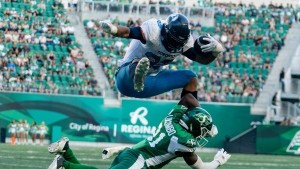 Argos RB Harris done for season due to pec muscle surgery