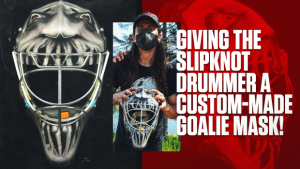 We gave a custom goalie mask to Slipknot drummer (and huge hockey fan) Jay Weinberg