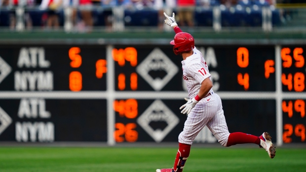 Philadelphia Phillies' Rhys Hoskins, The Canadian Press Philadelphia Phillies' Rhys Hoskins