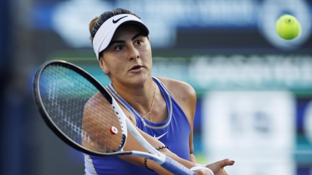 Andreescu earns thrilling first-round win over Kasatkina