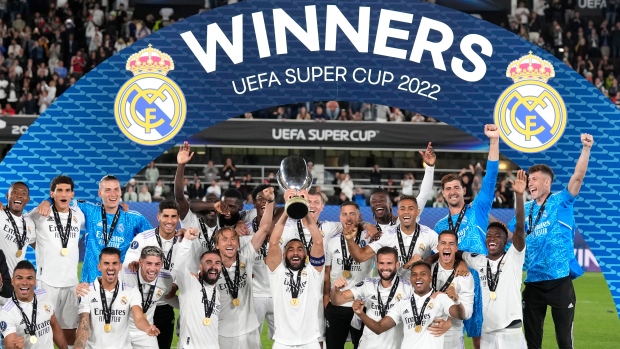 Real Madrid celebrates , The Canadian Press Real Madrid celebrates