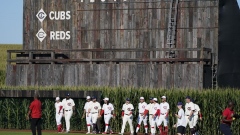 Reds 2B India leaves 'Field of Dreams' game with leg injury Article Image 0