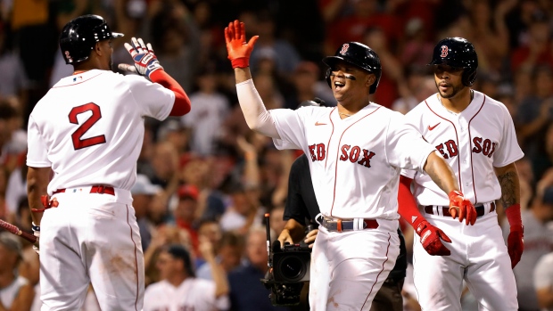 Xander Bogaerts Rafael Devers Tommy Pham, The Canadian Press Xander Bogaerts Rafael Devers Tommy Pham