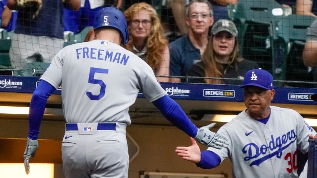 Freddie Freeman and Dave Roberts