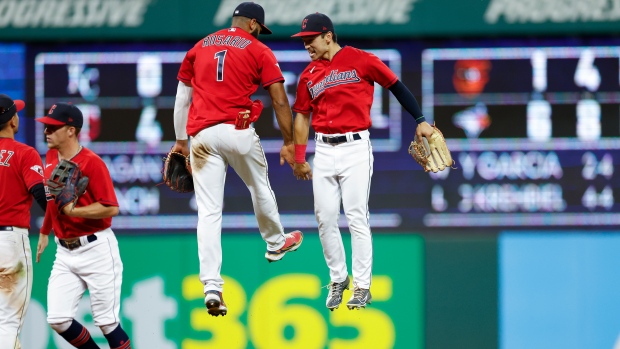 Amed Rosario and Steven Kwan , The Canadian Press Amed Rosario and Steven Kwan