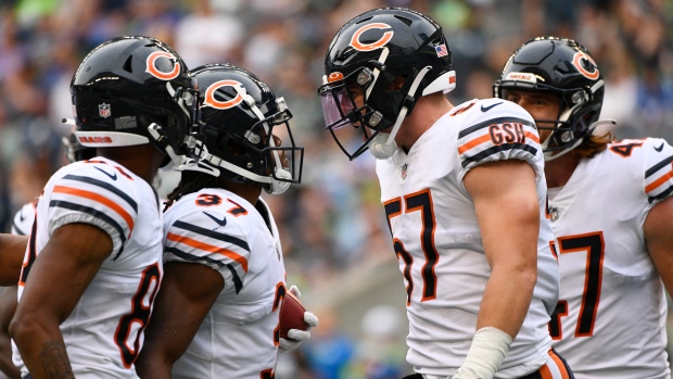 Chicago Bears celebrate , The Canadian Press Chicago Bears celebrate