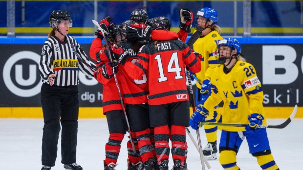 Canada into women's world hockey semifinal with win over Sweden