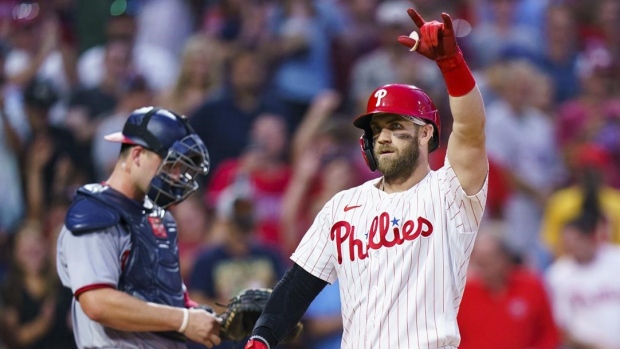 Philadelphia Phillies' Bryce Harper, The Canadian Press Philadelphia Phillies' Bryce Harper