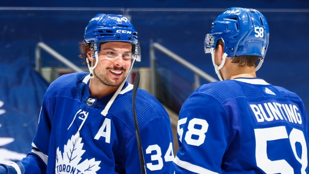 Auston Matthews and Michael Bunting, Getty Images Auston Matthews and Michael Bunting