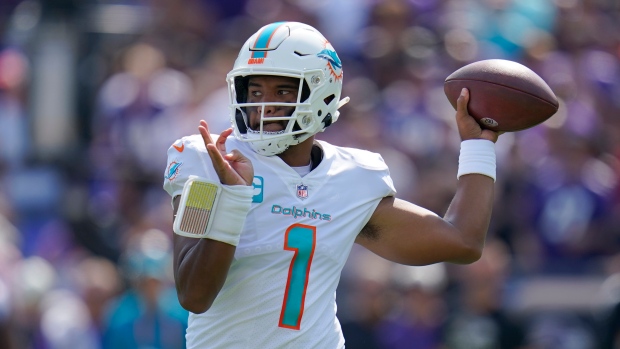 Dolphins QB Tagovailoa not traveling, WR Hill 'hopeful' to play Sunday