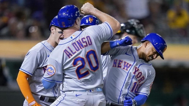 New York Mets celebrate, The Canadian Press New York Mets celebrate