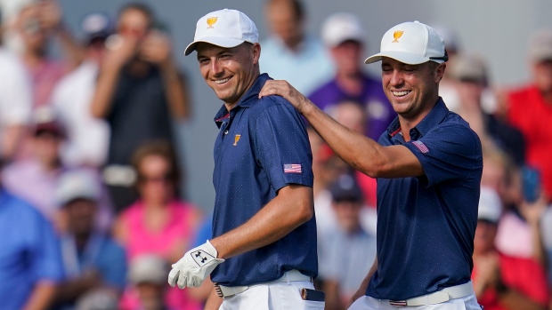 Jordan Spieth and Justin Thomas , The Canadian Press Jordan Spieth and Justin Thomas