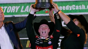 Reddick wins NASCAR playoff race in long, tiring Texas day