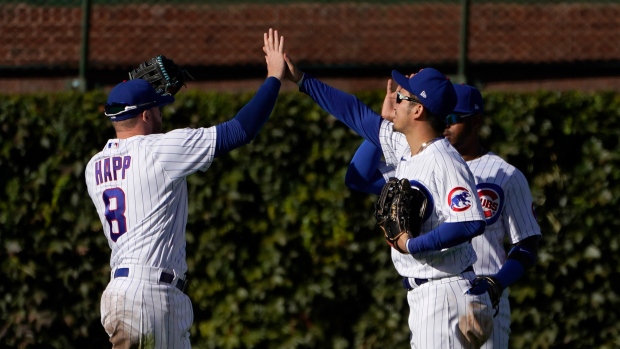 Ian Happ, Seiya Suzuki and Nelson Velazquez, The Canadian Press Ian Happ, Seiya Suzuki and Nelson Velazquez