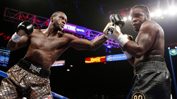 Deontay Wilder hits Bermane Stiverne