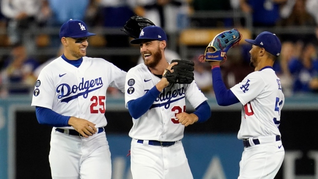 Los Angeles Dodgers celebrate, The Canadian Press Los Angeles Dodgers celebrate