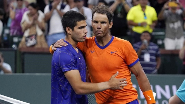 Carlos Alcaraz, Rafael Nadal, The Canadian Press Carlos Alcaraz, Rafael Nadal