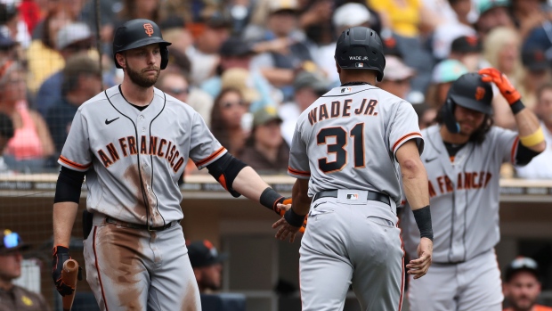 San Francisco Giants celebrate, The Canadian Press San Francisco Giants celebrate