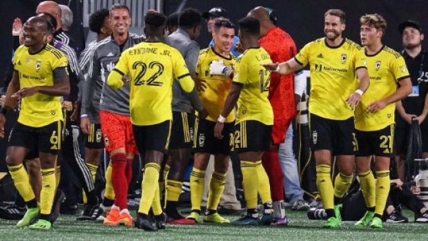 Columbus Crew celebrate, Columbus Crew on Twitter Columbus Crew celebrate