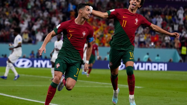 Cristiano Ronaldo and Joao Felix, The Canadian Press Cristiano Ronaldo and Joao Felix