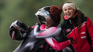 Canada takes gold, silver as monobob makes its World Cup debut in Whistler