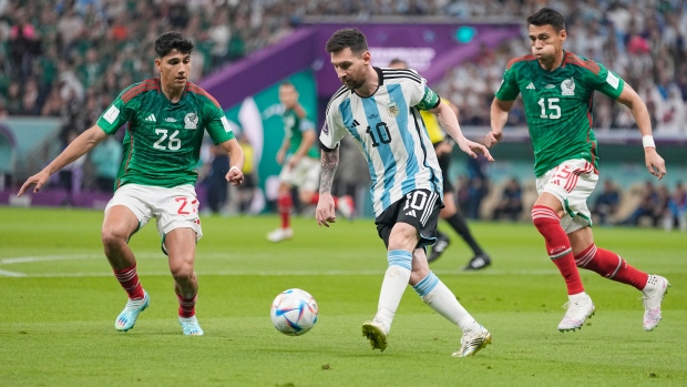 Lionel Messi Kevin Alvarez Hector Moreno, The Canadian Press Lionel Messi Kevin Alvarez Hector Moreno