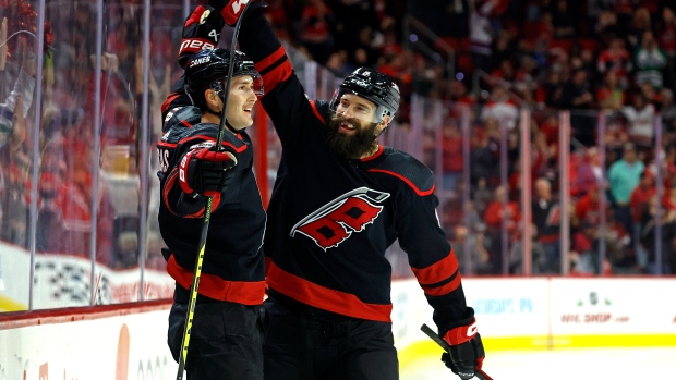 Martin Necas, Brent Burns, The Canadian Press Martin Necas, Brent Burns