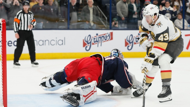 Cotter scores in shootout to lift Golden Knights past Blue Jackets