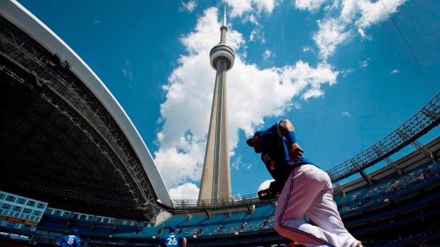 CN Tower over Rogers Centre, The Canadian Press CN Tower over Rogers Centre