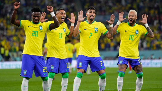 Neymar Lucas Paqueta Raphinha Vinicius Junior, The Canadian Press Neymar Lucas Paqueta Raphinha Vinicius Junior