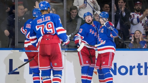 New York Rangers celebrate, The Canadian Press New York Rangers celebrate