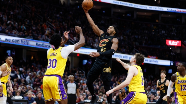 Donovan Mitchell Damian Jones Austin Reaves, The Canadian Press Donovan Mitchell Damian Jones Austin Reaves
