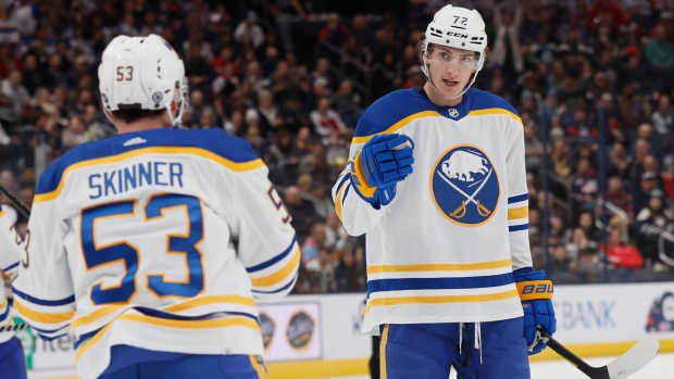 Tage Thompson Jeff Skinner, The Canadian Press Tage Thompson Jeff Skinner
