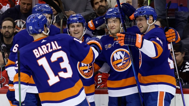Brock Nelson New York Islanders win over New Jersey Devils