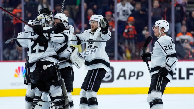 Los Angeles Kings celebrate, The Canadian Press Los Angeles Kings celebrate