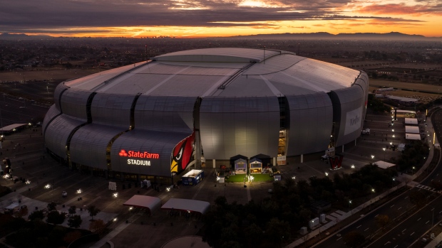 Super Bowl LVII takes place at State Farm Stadium in Glendale, Arizona