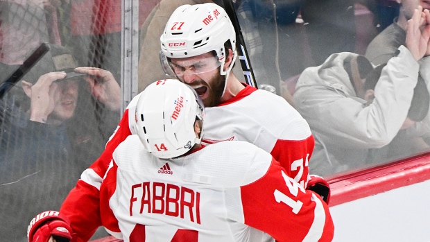 Fabbri scores OT winner to send Red Wings past Canadiens