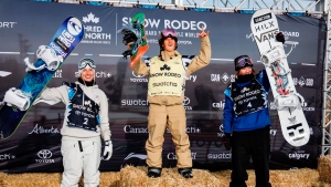 Canadian snowboard Sharpe wins World Cup slopestyle gold in Calgary