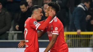 Benfica beats Brugge to extend Champions League unbeaten run