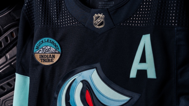 Seattle Kraken Announce Muckleshoot Indian Tribe Jersey Ad Patch for  2023-24 – SportsLogos.Net News