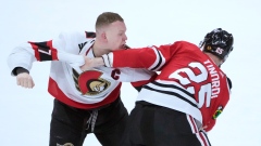 Brady Tkachuk fights Jarred Tinordi