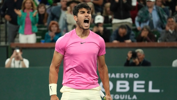 Top-seeded Alcaraz dispatches Canadian Auger-Aliassime from Indian Wells