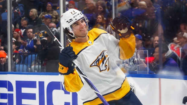 Evangelista scores two in Predators' win over Sabres