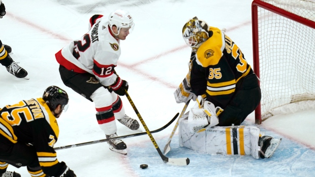 Ullmark's 40 saves carry NHL-best Bruins past Senators