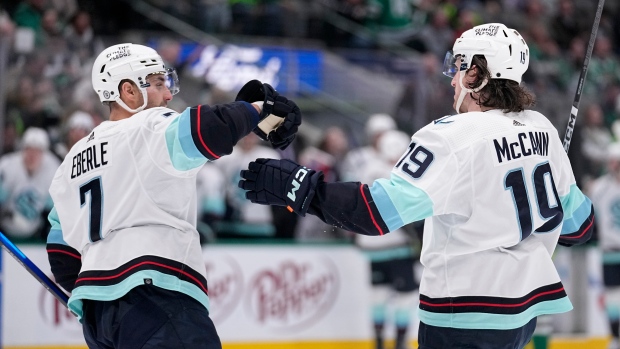 Larsson's OT goal pushes Kraken past Stars