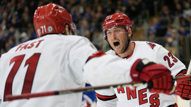 Teravainen scores late, Hurricanes rally to beat Rangers